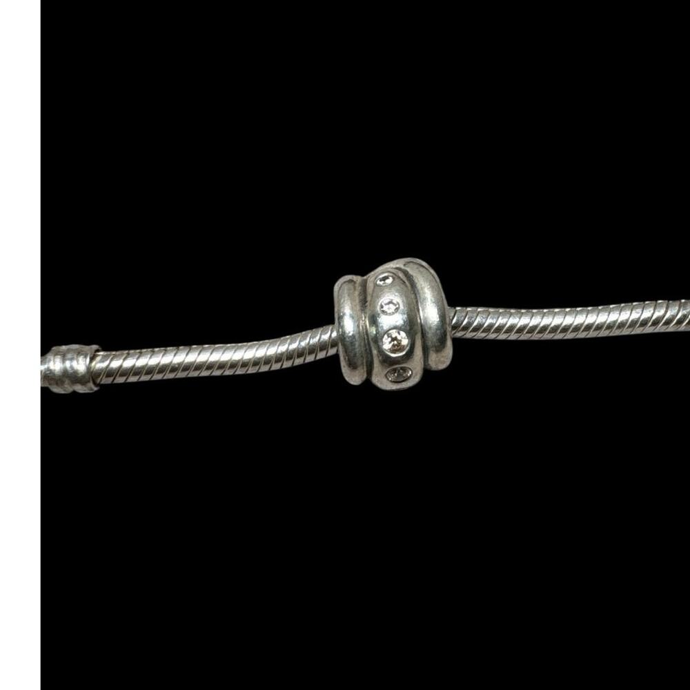 Authentic‎ Pandora champagne swirl rhinestone Sterling silver 925 charm